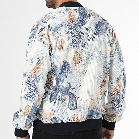 Uniplay - Chaqueta Bomber Blanco Beige Azul
