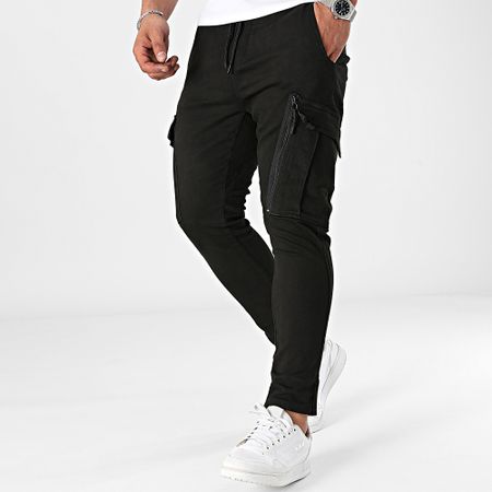 Deeluxe - Pantalones Quatro Cargo 04TJG8127M-PB Negro