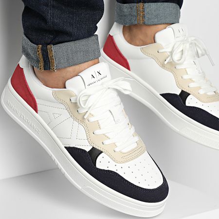 Armani Exchange - Baskets XUX148-XV601 Óptico Blanco Cielo Rojo