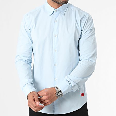 HUGO - Camisa de manga larga Ermo 50500216 Azul claro