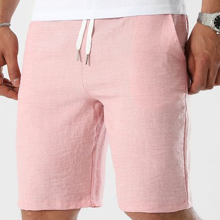 LBO - Pantalón Corto Chino Efecto Lino 1174 Rosa