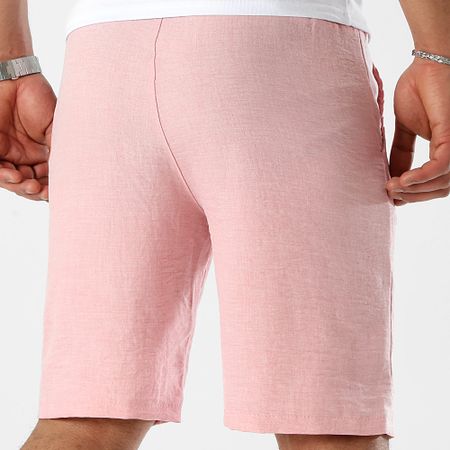 LBO - Pantalón Corto Chino Efecto Lino 1174 Rosa