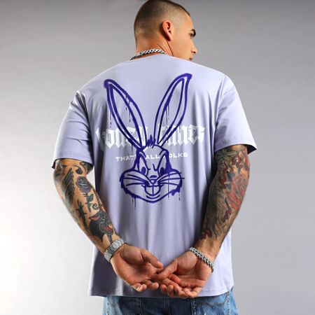 Looney Tunes - Camiseta oversize Bugs Bunny Color Spray Lavander Pastel