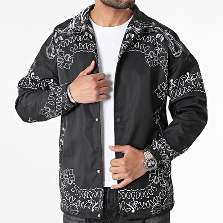 Ikao - Chaqueta Bandana Blanco Negro