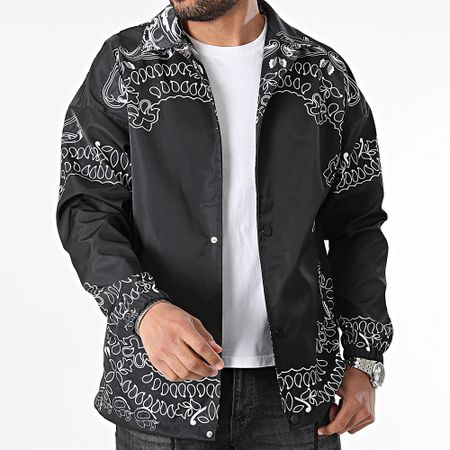 Ikao - Chaqueta Bandana Blanco Negro