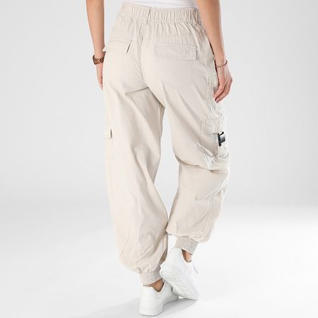 Only - Pantalón cargo Tine beige para mujer