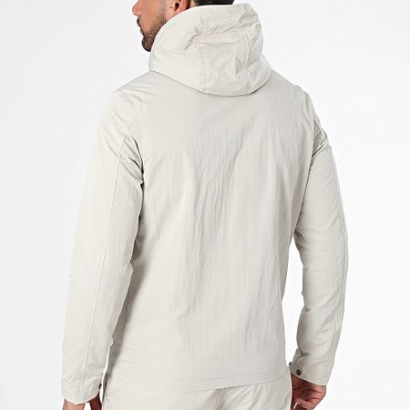 Frilivin - Conjunto de chaqueta cortavientos y pantalón de chándal beige