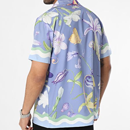 Frilivin - Camisa de manga corta Lila Floral
