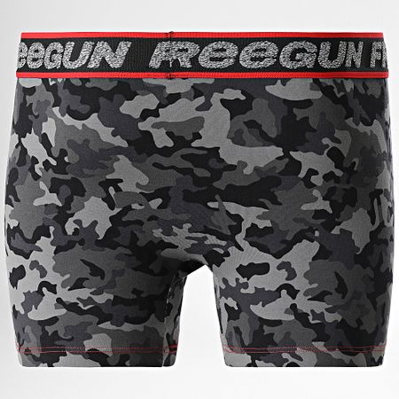 Freegun - Boxer Camuflaje Negro Gris Antracita