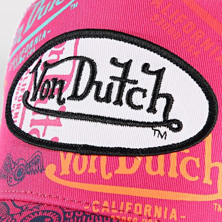 Von Dutch - Gorra Trucker VD-1-CT Blanco Rosa Fucsia
