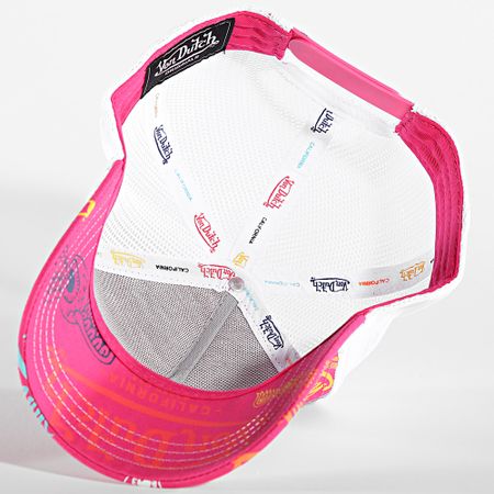 Von Dutch - Gorra Trucker VD-1-CT Blanco Rosa Fucsia