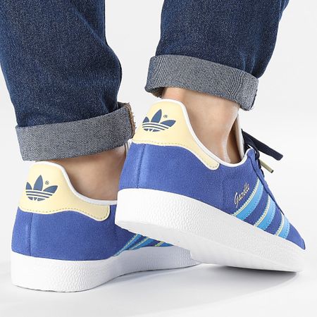 Adidas Originals - Gazelle Mujer Zapatillas IE0439 Azul Real Azul Brillante Casi Amarillo
