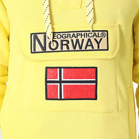 Geographical Norway - Gymclass Sudadera amarilla con cremallera y capucha