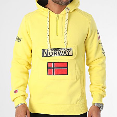 Geographical Norway - Gymclass Sudadera amarilla con cremallera y capucha