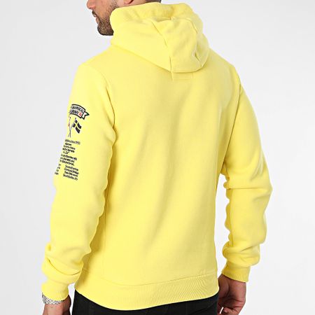 Geographical Norway - Gymclass Sudadera amarilla con cremallera y capucha