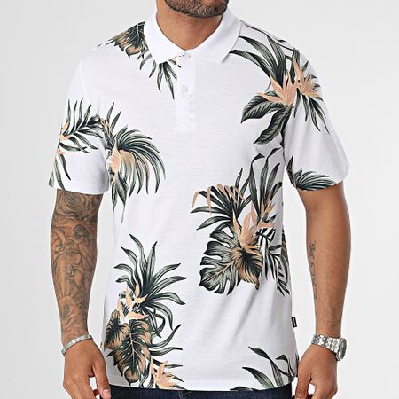 Jack And Jones - Lapalma Polo Manga Corta Blanco Floral