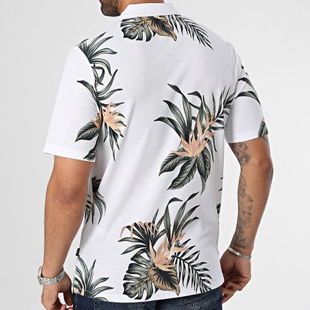 Jack And Jones - Lapalma Polo Manga Corta Blanco Floral