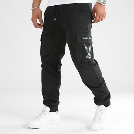 Looney Tunes - Bugs Bunny Graffiti Black And White Cargo Pants Negro