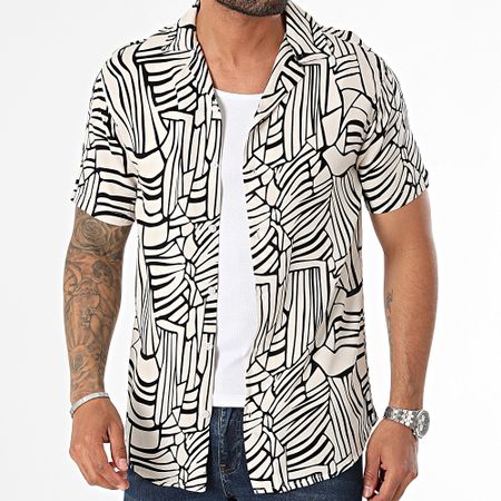 Classic Series - Beige Negro Camisa de manga corta