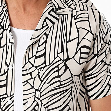Classic Series - Beige Negro Camisa de manga corta