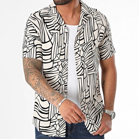 Classic Series - Beige Negro Camisa de manga corta