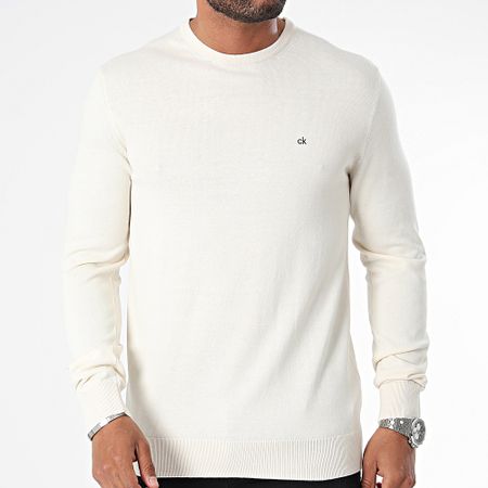 Calvin Klein - Sudadera cuello redondo Algodón 3549 Beige