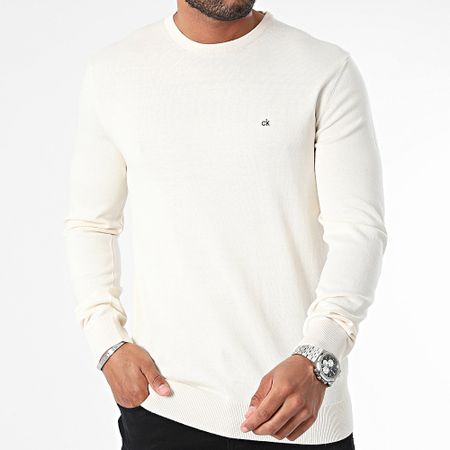 Calvin Klein - Sudadera cuello redondo Algodón 3549 Beige