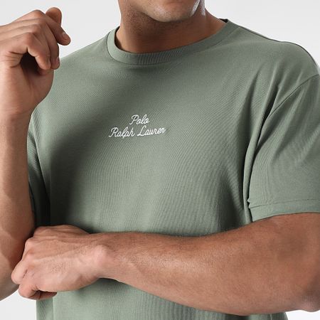 Polo Ralph Lauren - Camiseta Classic Fit Logo Bordado Caqui Verde