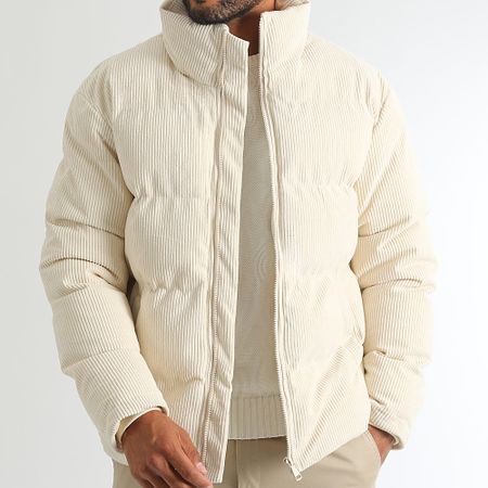 LBO - 1337 Chaqueta acolchada de pana beige claro