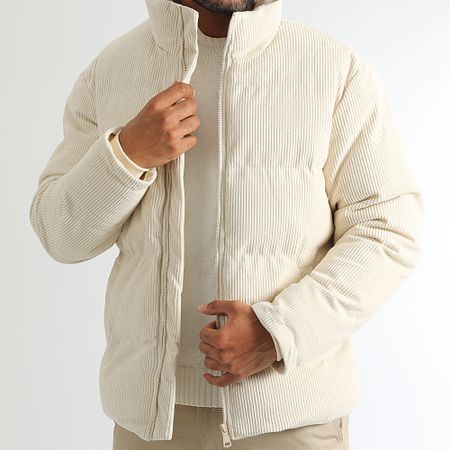 LBO - 1337 Chaqueta acolchada de pana beige claro