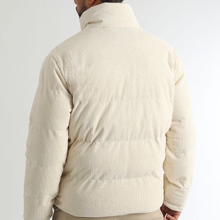 LBO - 1337 Chaqueta acolchada de pana beige claro