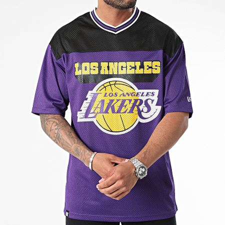 New Era - Camiseta oversize Los Angeles Lakers Negro Morado