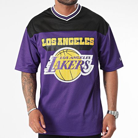 New Era - Camiseta oversize Los Angeles Lakers Negro Morado