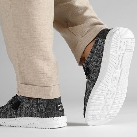 Hey Dude - Wally Sport Mocasines de punto 40536 Negro Blanco