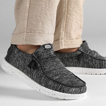 Hey Dude - Wally Sport Mocasines de punto 40536 Negro Blanco