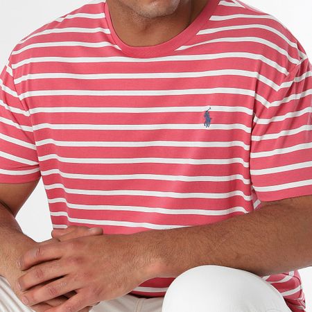 Polo Ralph Lauren - Camiseta Stripes Original Player Rojo Blanco