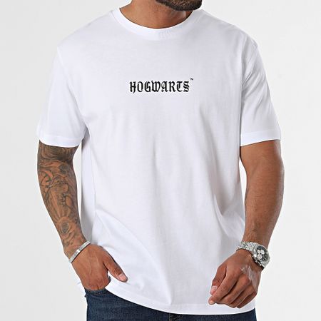 Harry Potter - Camiseta Hufflepuff Oversize Blanca