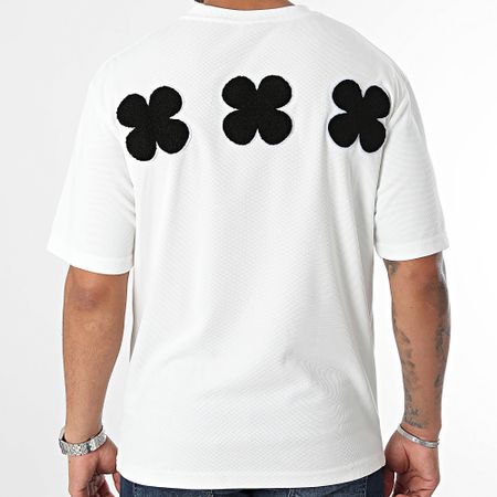 John H - Camiseta Floral Blanca