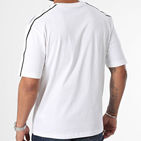 Hugo Azul - Camiseta de rayas Neloy 50516980 Blanco