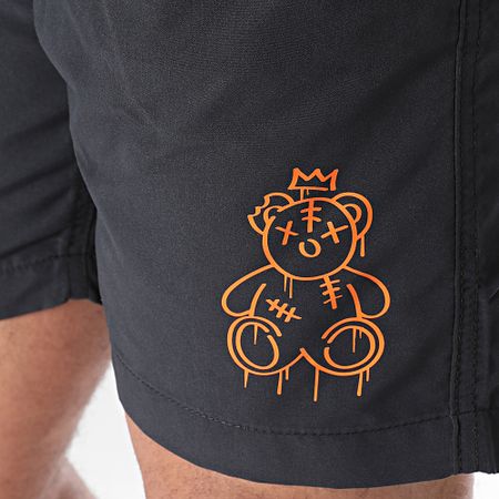 Sale Môme Paris - Pantalones cortos de baño Teddy Bear King Negro Naranja