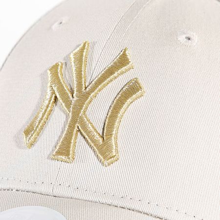 New Era - Gorra de mujer 9Forty NY con logotipo metálico 60222491 Beige