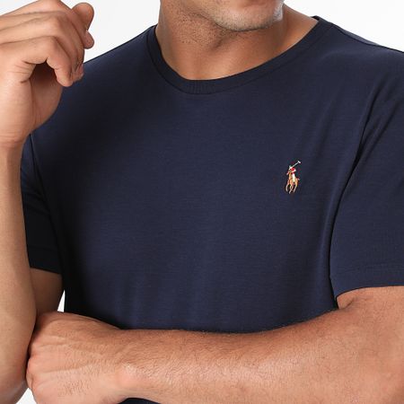 Polo Ralph Lauren - Tee Shirt Custom Slim Flit Classics Azul Marino