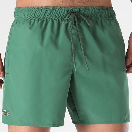 Lacoste - Bañador Cocodrilo Bordado Logo Verde Oscuro