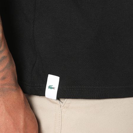 Lacoste - Lote de 3 camisetas negras con logo bordado de cocodrilo