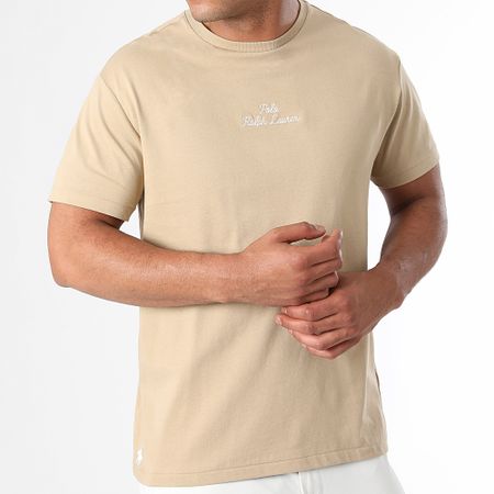 Polo Ralph Lauren - Camiseta Classic Fit Logo Bordado Beige