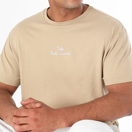Polo Ralph Lauren - Camiseta Classic Fit Logo Bordado Beige