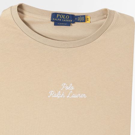 Polo Ralph Lauren - Camiseta Classic Fit Logo Bordado Beige