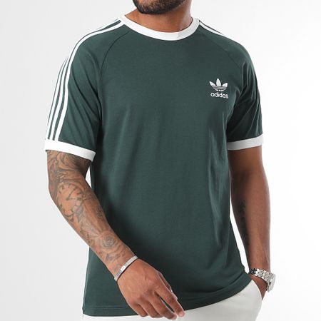 Adidas Originals - Camiseta 3 Rayas IY8720 Verde Oscuro