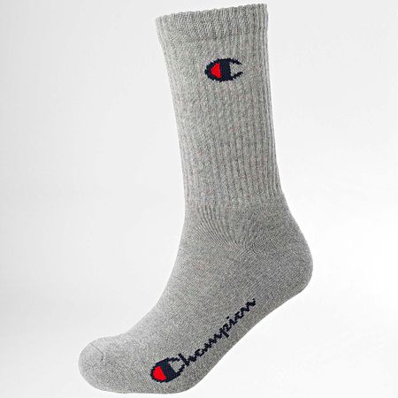 Champion - Lote de 6 pares de calcetines U20005 Navy White Heather Grey