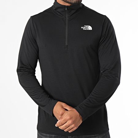 The North Face - Sudadera Flashdry ligera con cuello de cremallera A8949 Negro